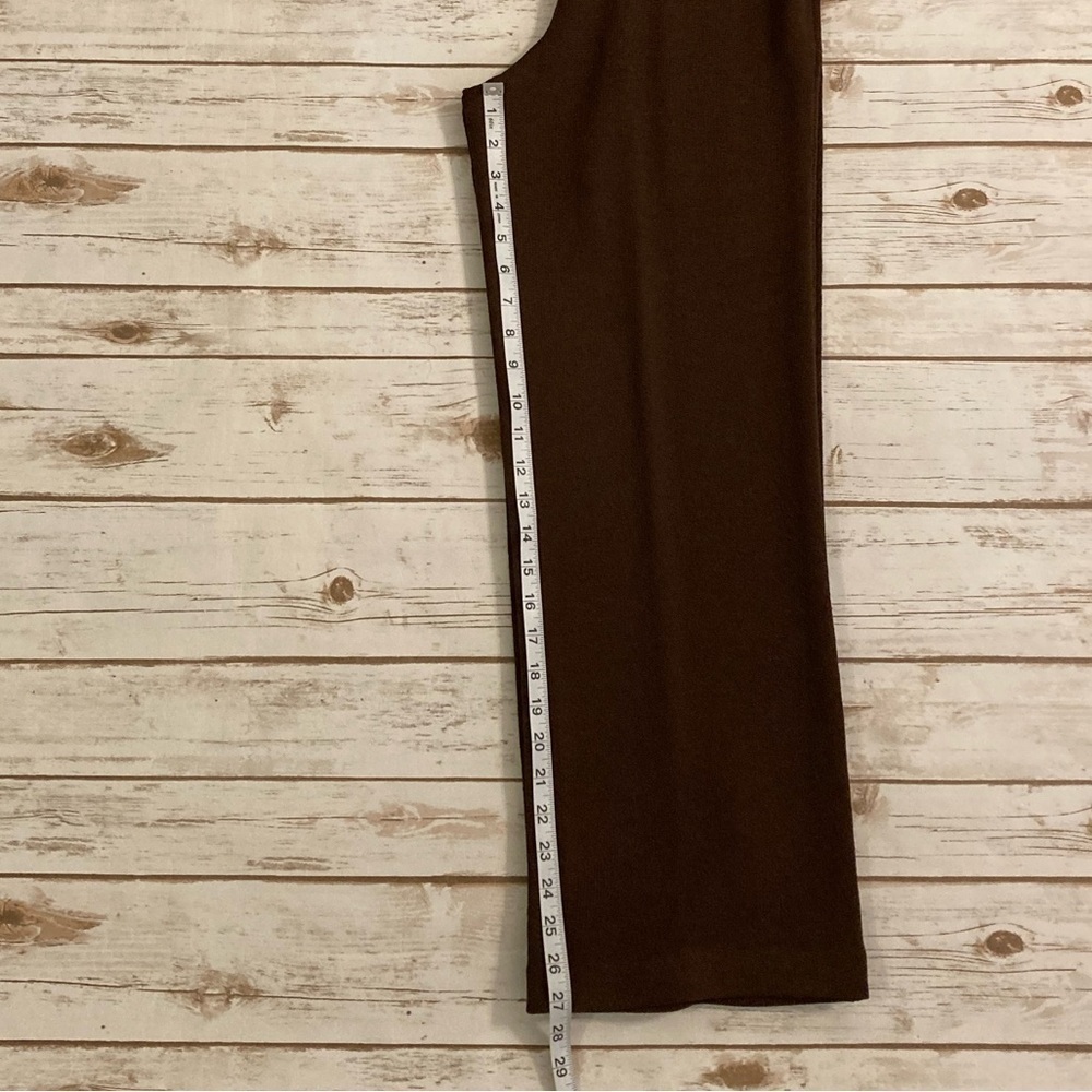 Women's Brown Knit Jacket & Pants Set - Classic Two-Piece - Picture 14 of 16